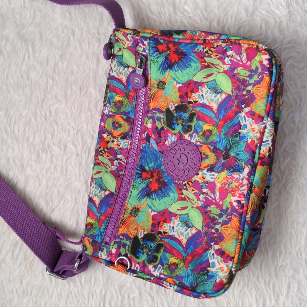 Kipling Aloha Grove Purple Purse